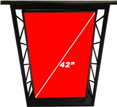 Black Truss Lectern for rent